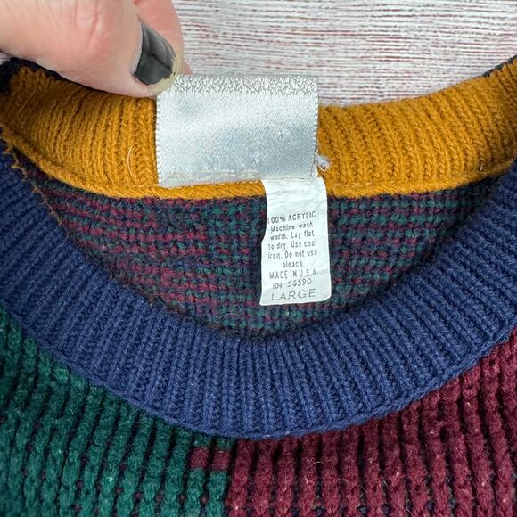 Vintage Ash Creek Trading Color Block Sweater - Picture 6 of 7